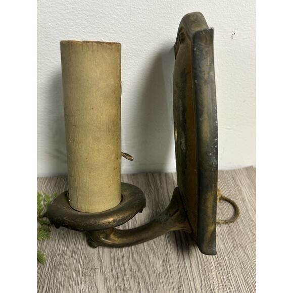Vintage Antique Bradley and Hubbard Brass Wall Sconce Hard Wired Electric READ - Picture 4 of 7